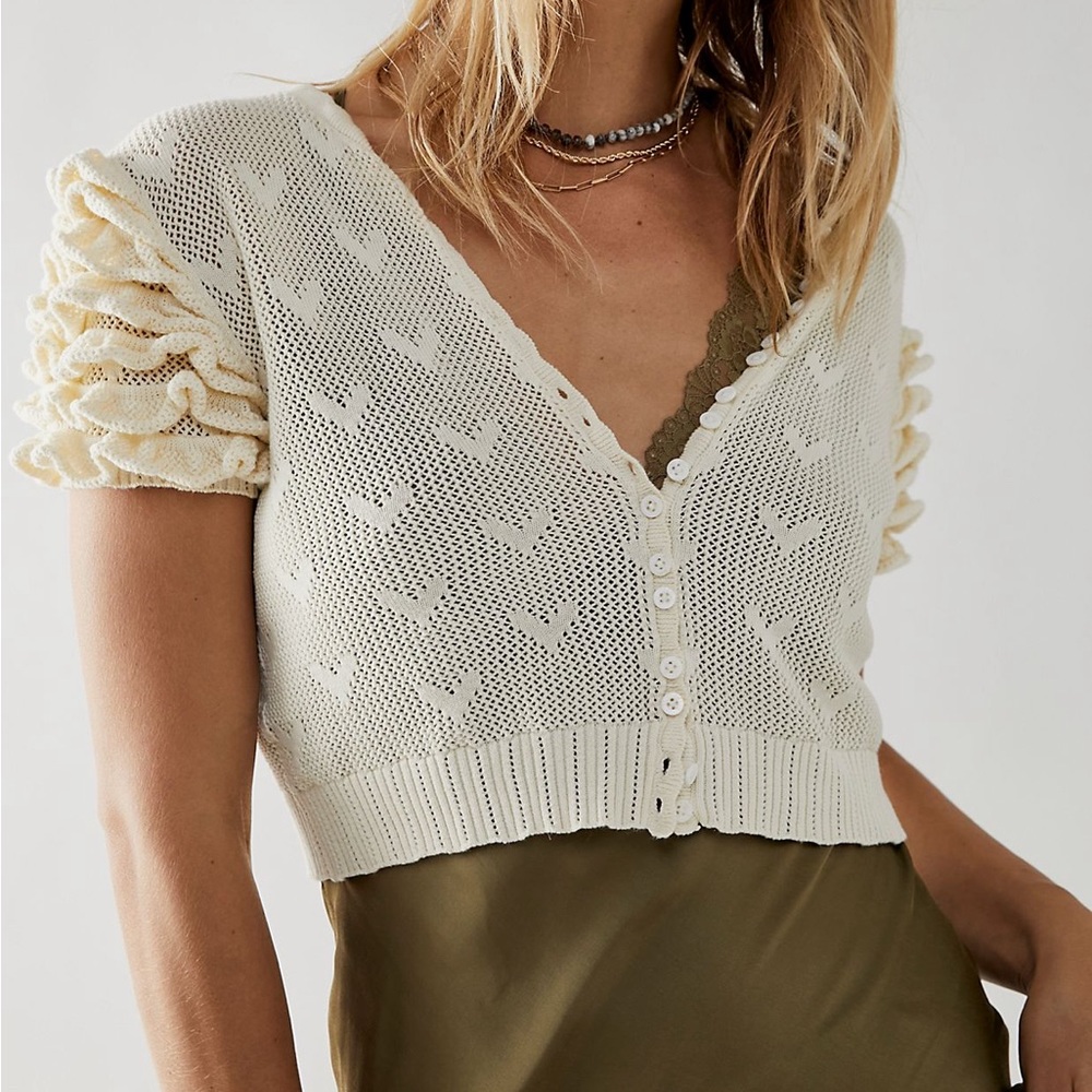 Love Shack Fancy Preilla Crop Cardi
